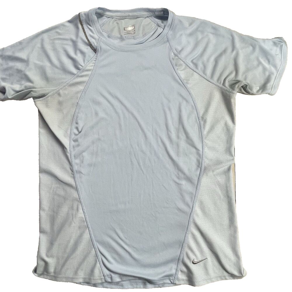 Nike Top Women's Medium Blue Baselayer S/S Tee Tennis Running Shirt Fit Dry